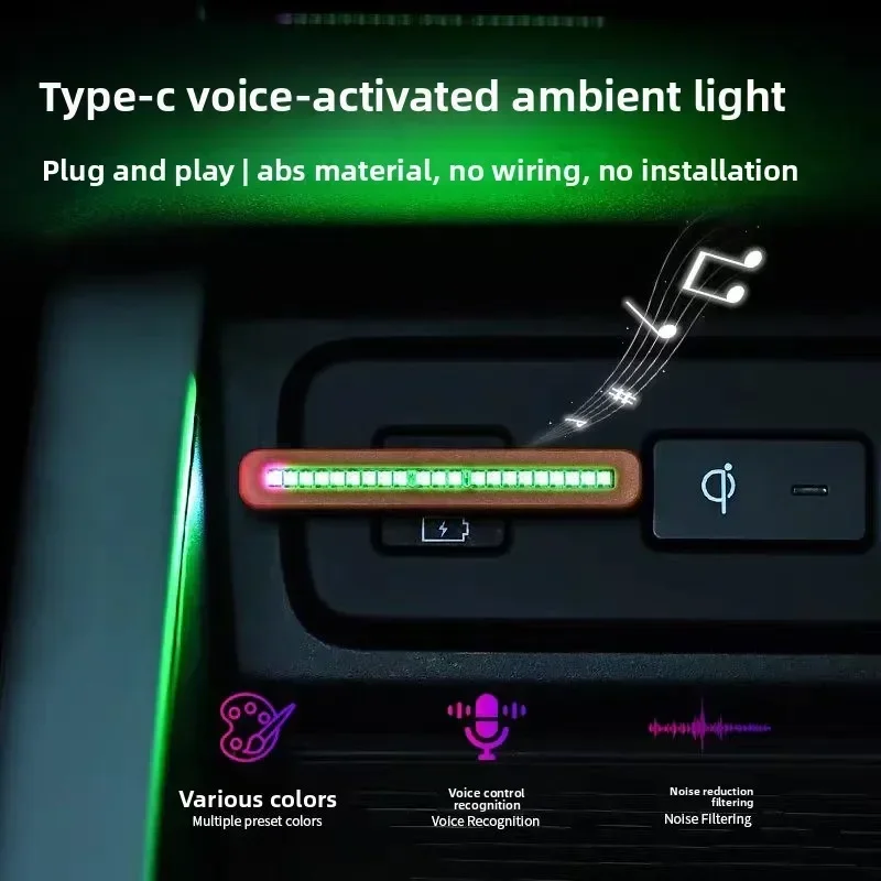 Car Ambient Light Sound Activated - Mini Lámpara LED RGB con Activación