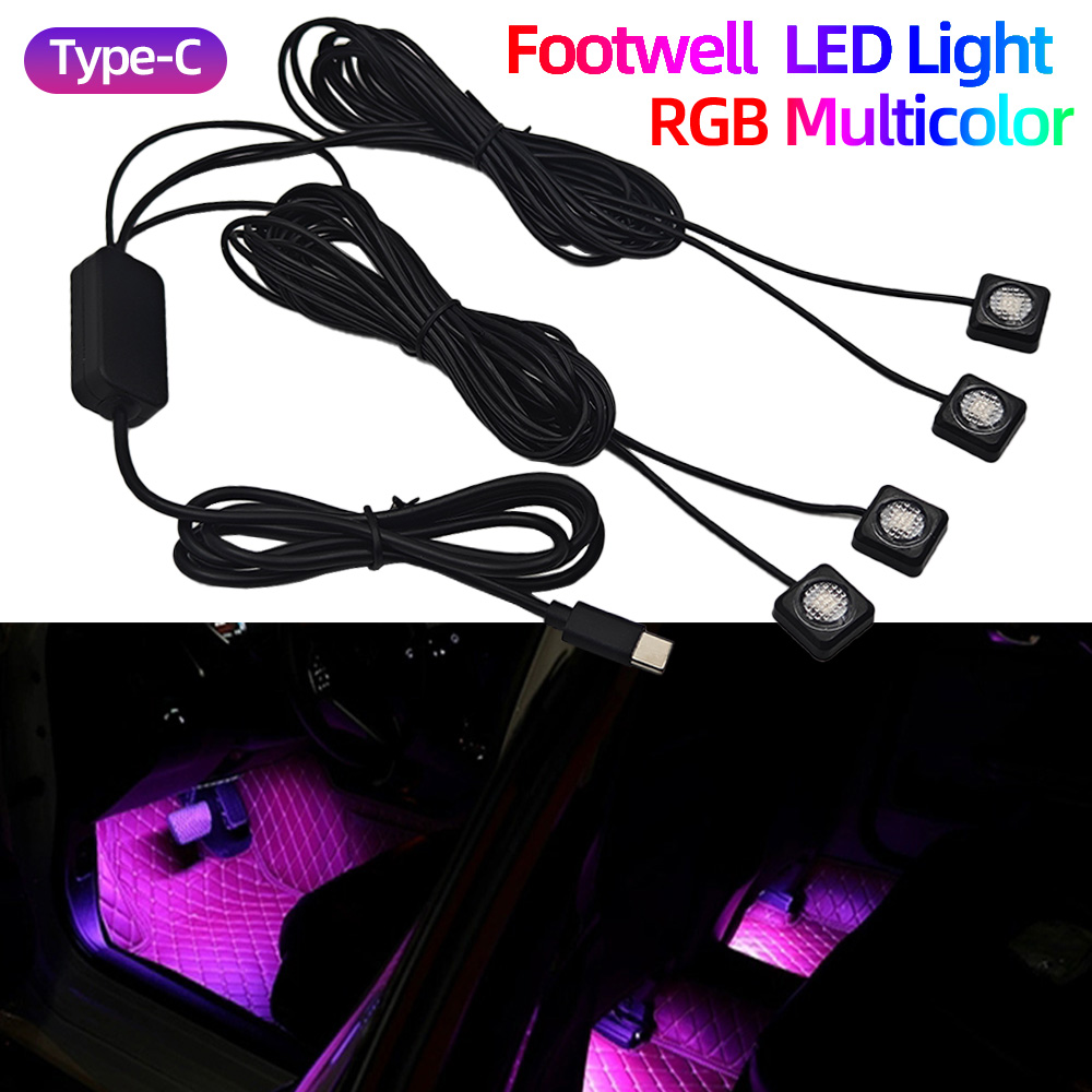 Car Footwell Light Rgb Bluetooth - Luz para reposapiés de coche con