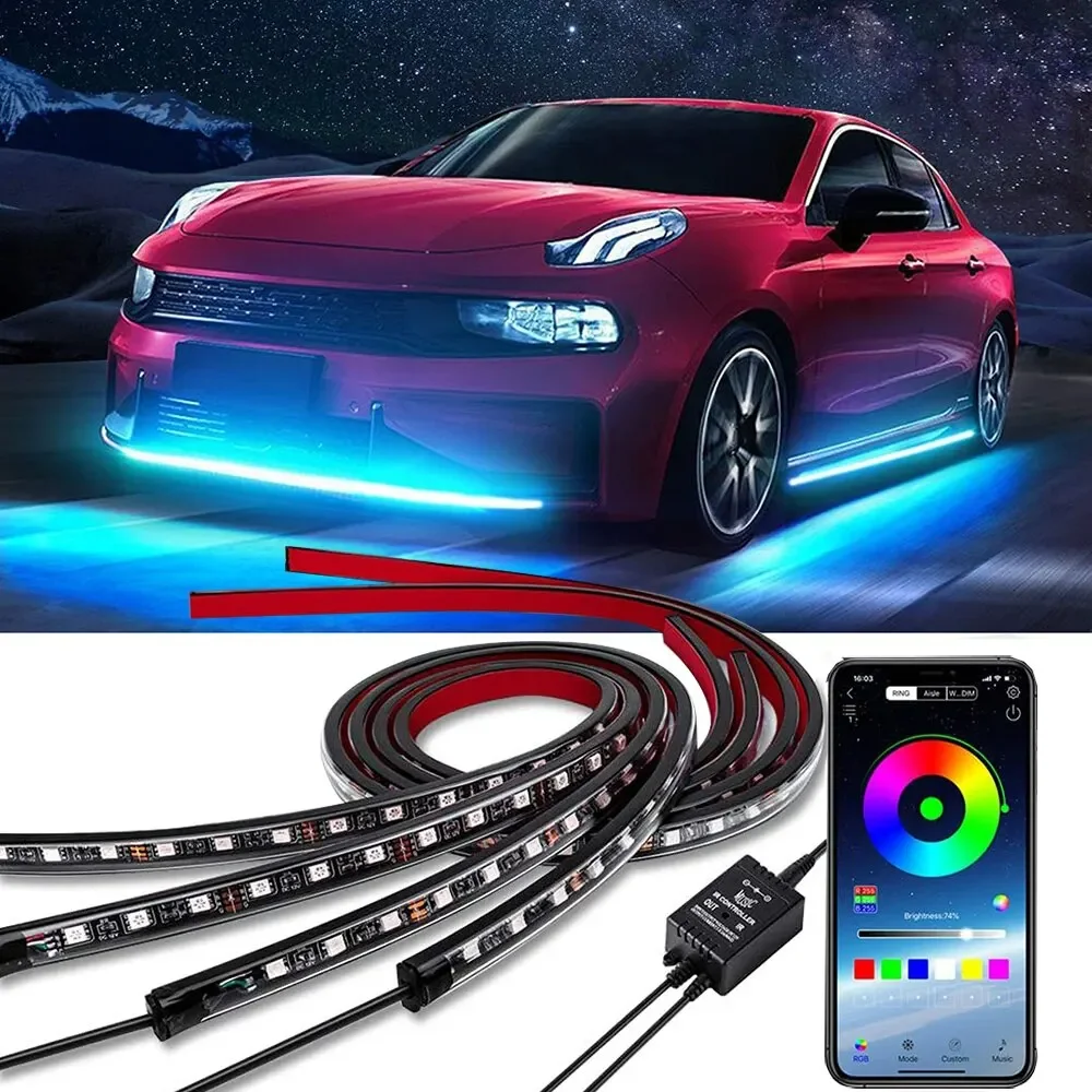 Car Led Strip 12V Waterproof - Luz LED de neón RGB para