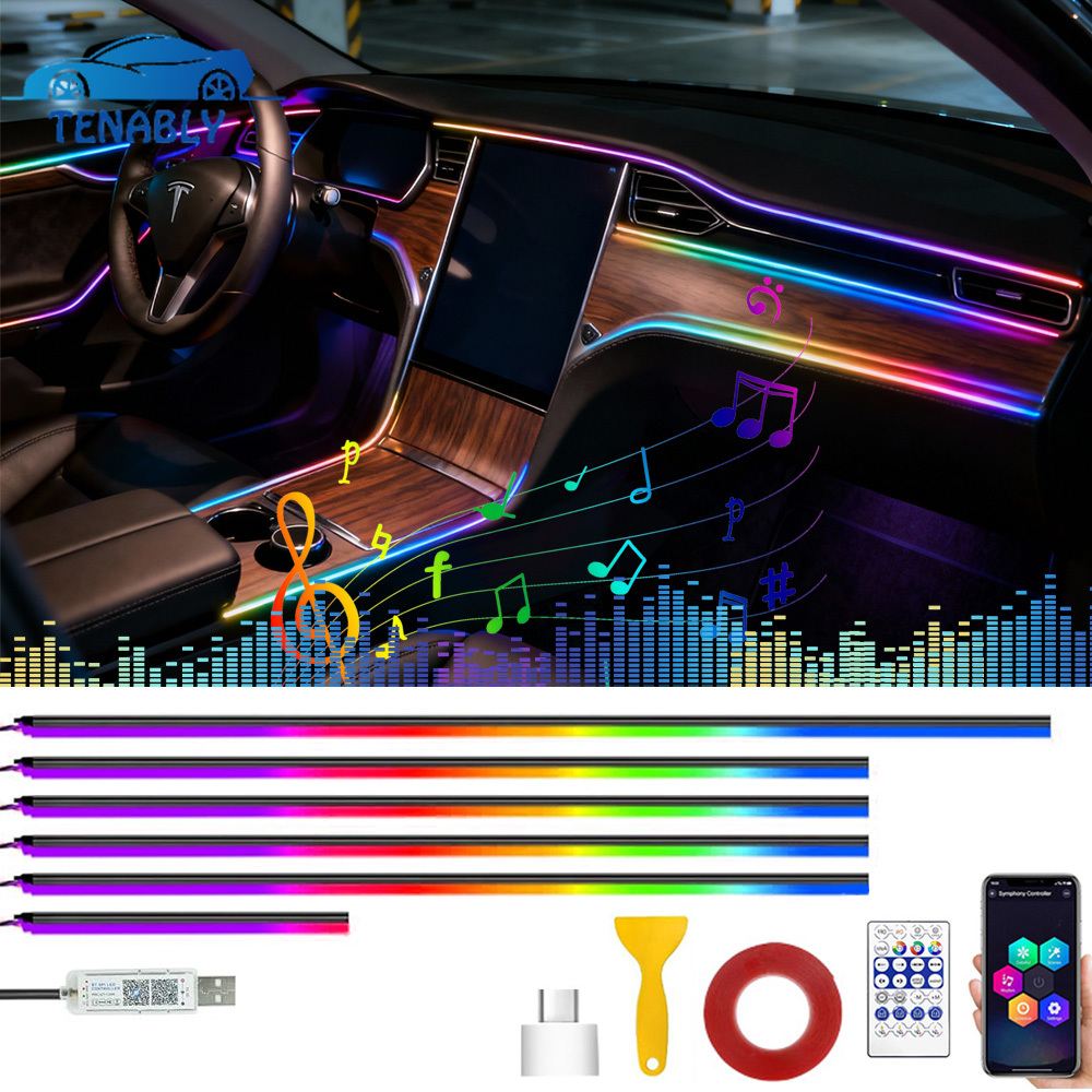 Car Interior Neon Light Usb - Tira de iluminación de ambiente para