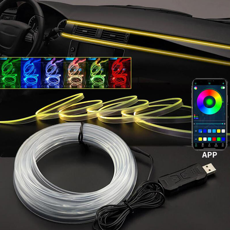 Car Interior Led Strip App Control - Luz de ambiente Interior de coche,