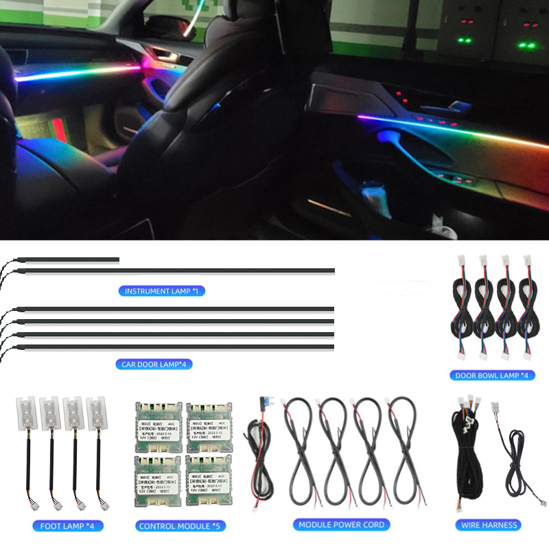Car Dashboard Light Fiber Optic - Luces LED Ambientales para el Interior