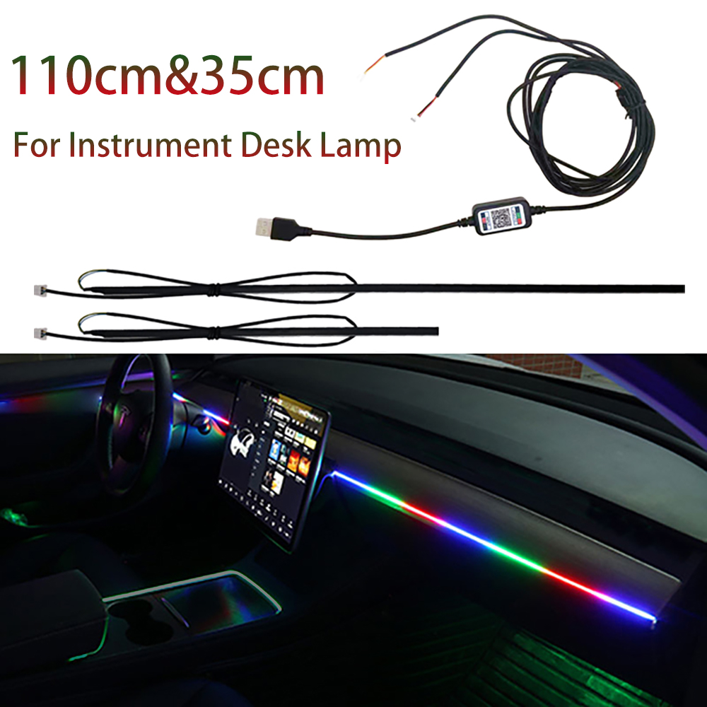 Car Dashboard Light Fiber Optic - Tira de luces LED 2 en
