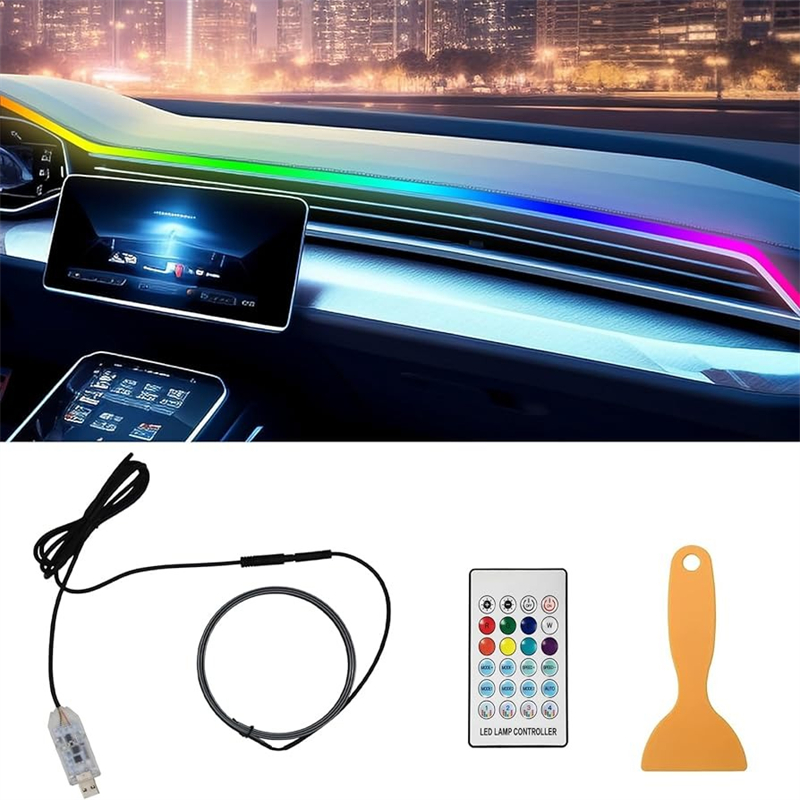 Car Ambient Light Kit With Remote - Lámpara LED colorida para Interior de