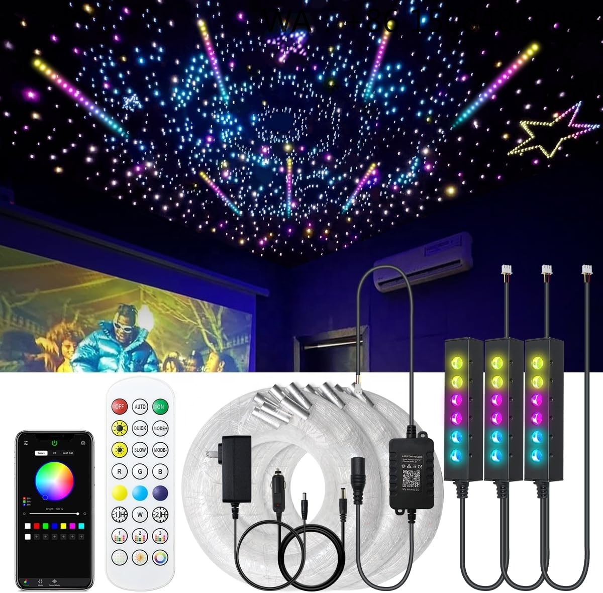 Car Roof Star Light Fiber Optic - Fuente de luz de techo de