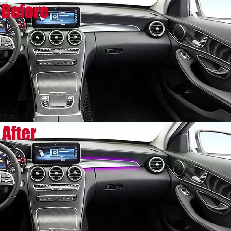 Car Ambient Lighting 18 In 1 - Luz ambiental para mercedes-benz C/GLC X253