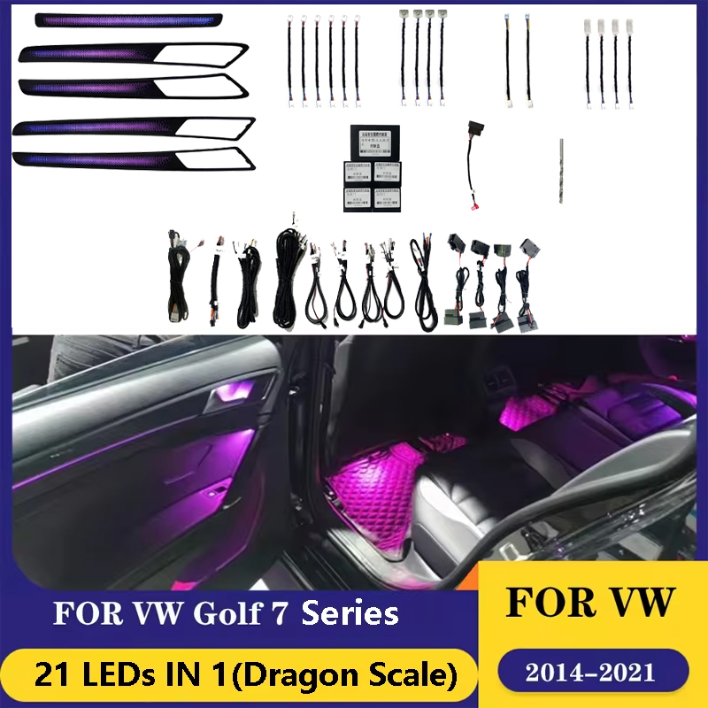 Car Ambient Lighting 18 In 1 - Kit de iluminación ambiental 21 en