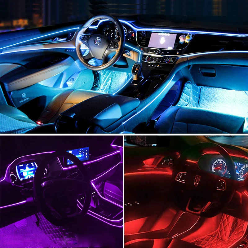 Luces LED para interior de coc - Car Interior Neon Light Usb reseña y precio