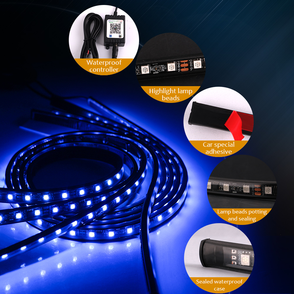Tira de luces LED de neón RGB  - Car Led Strip 12V Waterproof reseña y precio