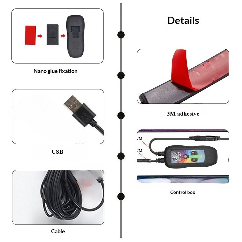 Luz Ambiental LED RGB para el  - Car Ambient Light Sound Activated reseña y precio