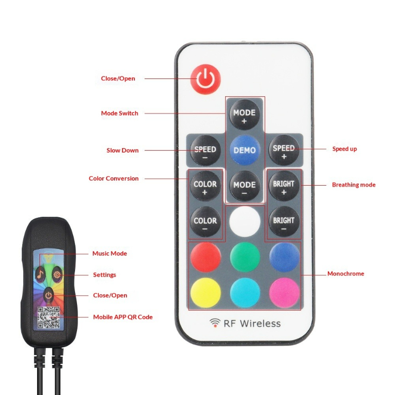 Luz Ambiental LED RGB para el  - Car Ambient Light Sound Activated reseña y precio