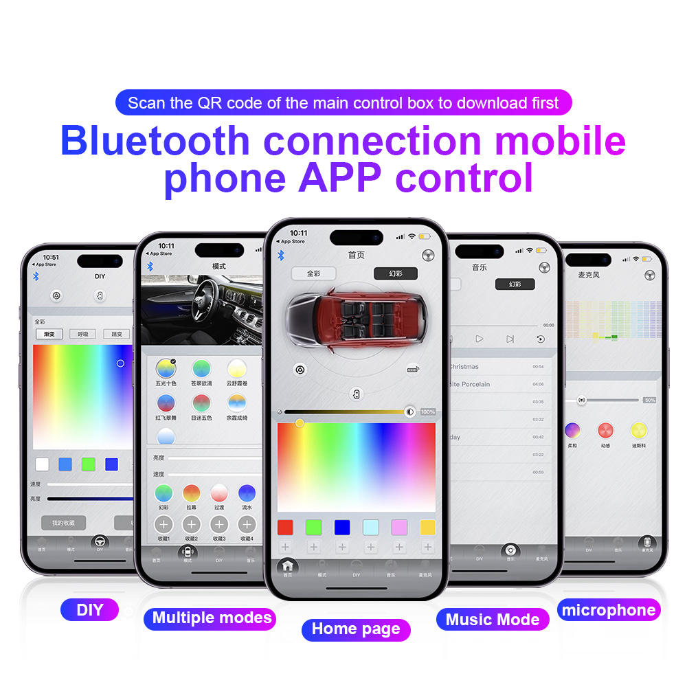 Streamer sinfónico 18 en 1, ap - Car Ambient Lighting 18 In 1 reseña y precio
