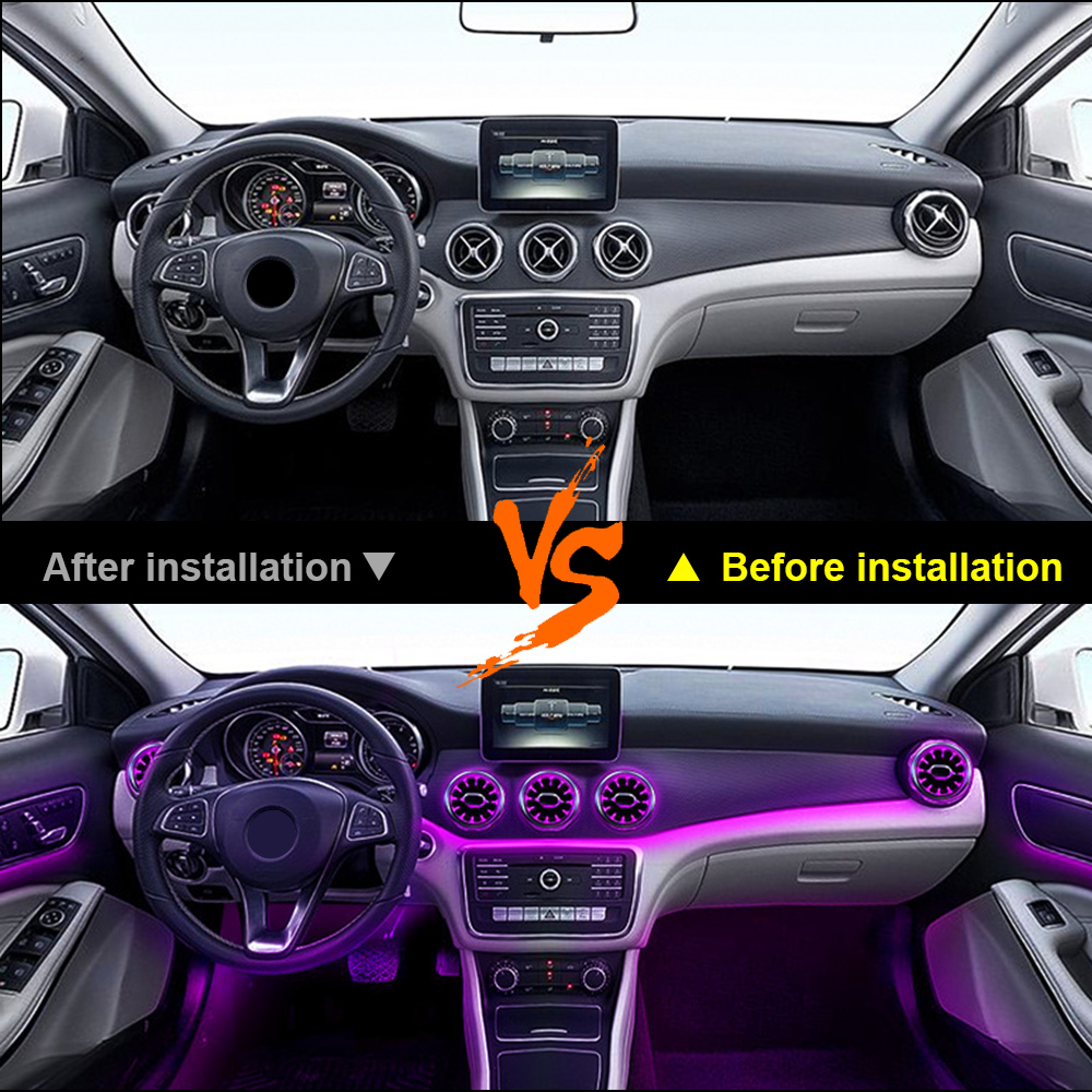 Accesorios para Benz W176 CLA  - Car Ambient Lighting 64 Color reseña y precio