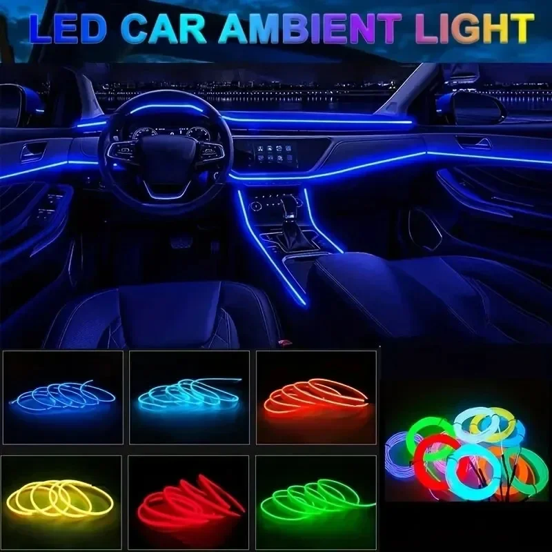 Luz ambiental para el interior - Car Interior Neon Light Usb reseña y precio