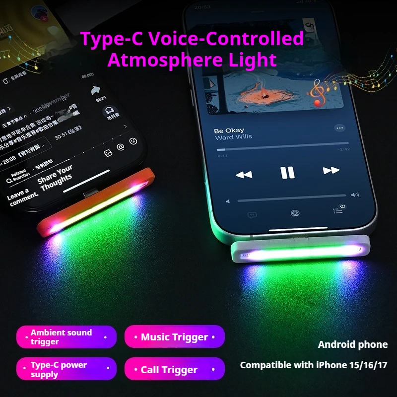 Lámpara LED ambiental con luz  - Car Ambient Light Sound Activated reseña y precio