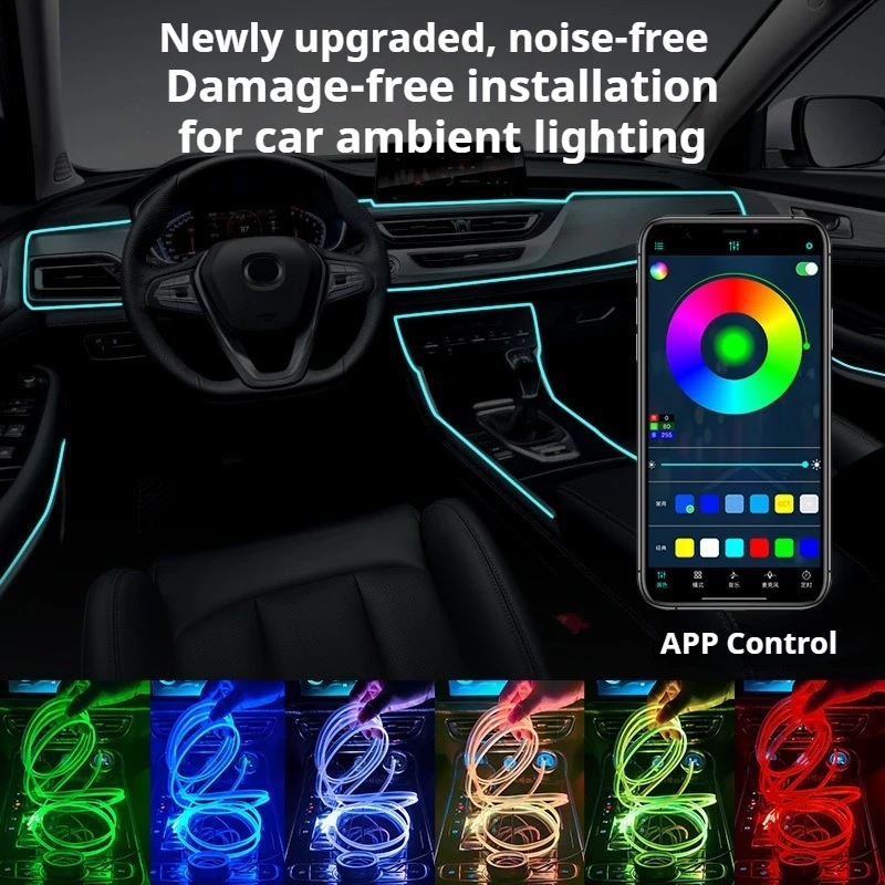 Luz ambiental interior LED RGB - Car Ambient Light Sound Activated reseña y precio