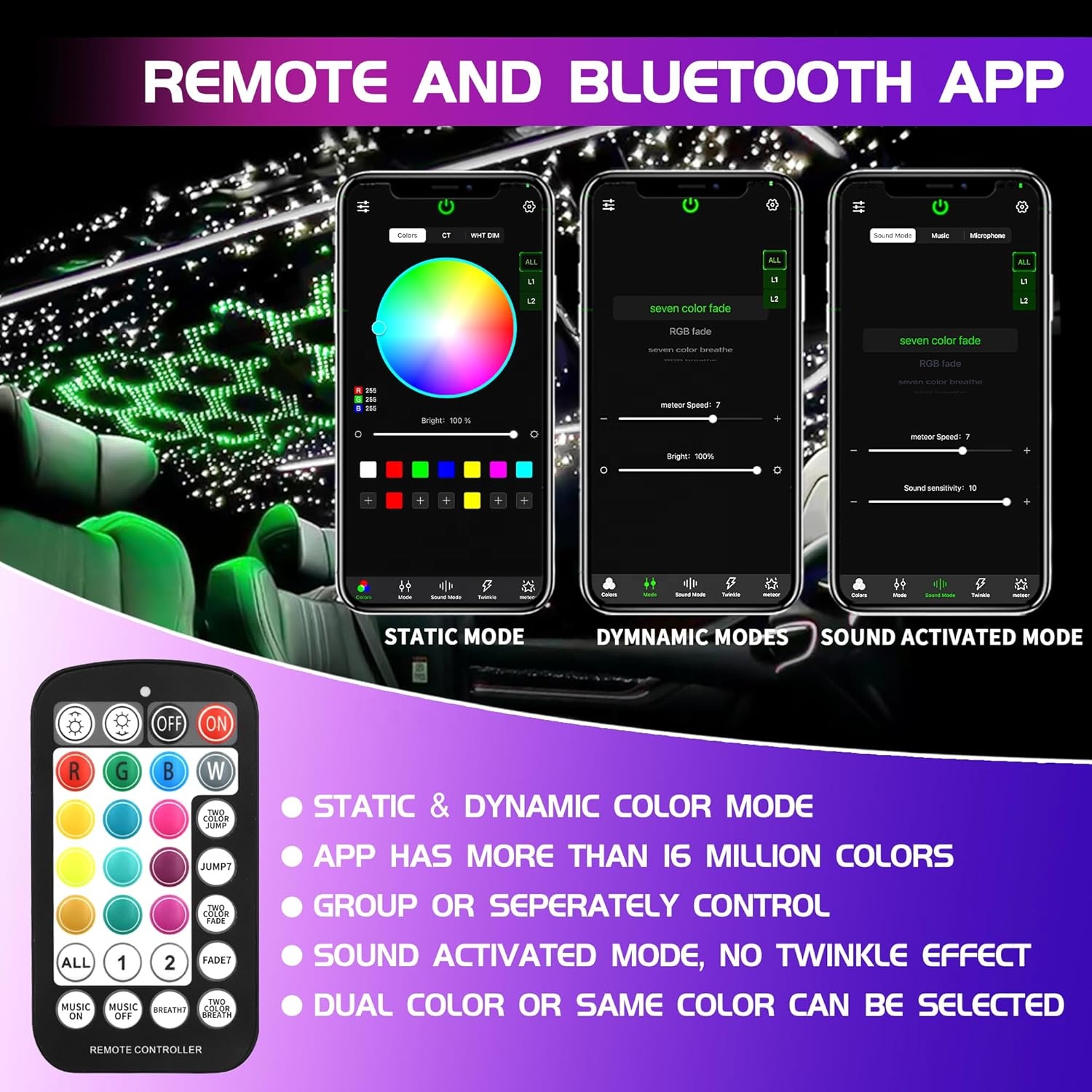 Kit de Luces de Techo de Fibra - Car Roof Star Light Fiber Optic reseña y precio