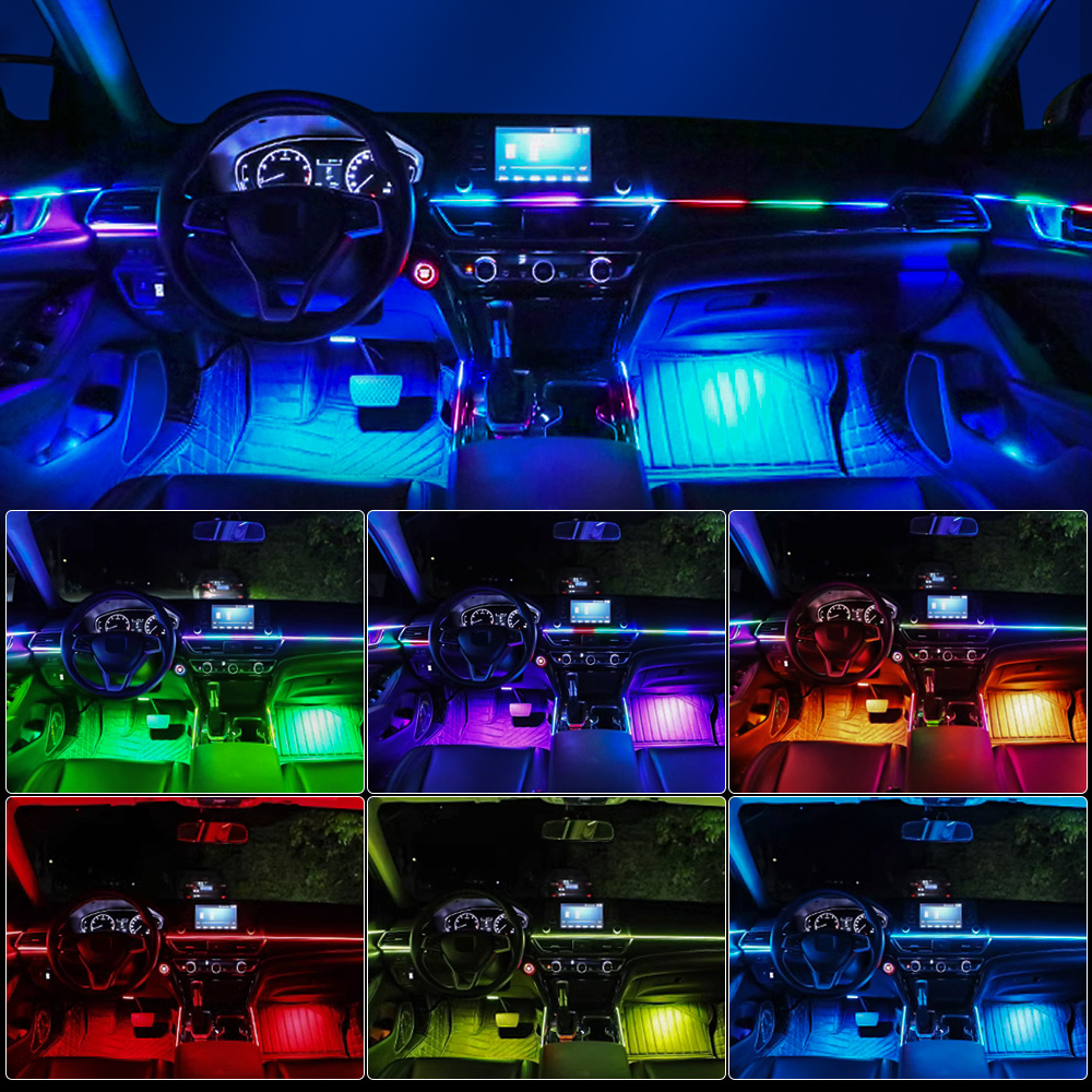 Luz Led ambiental acrílica par - Car Ambient Lighting 64 Color reseña y precio
