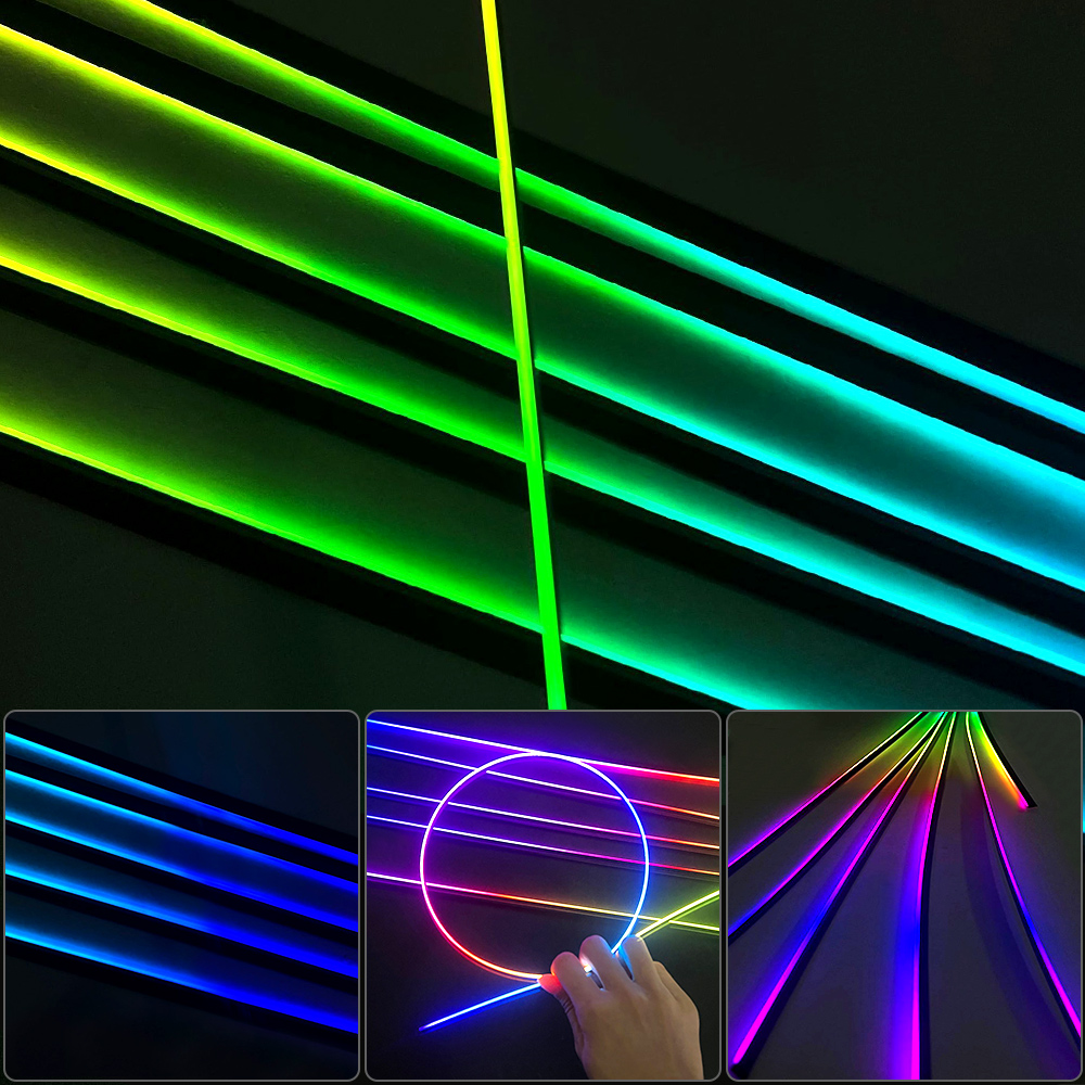 18 en 1 64 colores RGB sinfóni - Car Interior Led Strip App Control reseña y precio