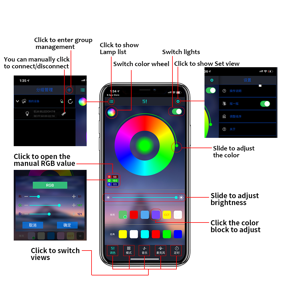 Luz ambiental Interior de coch - Car Interior Led Strip App Control reseña y precio