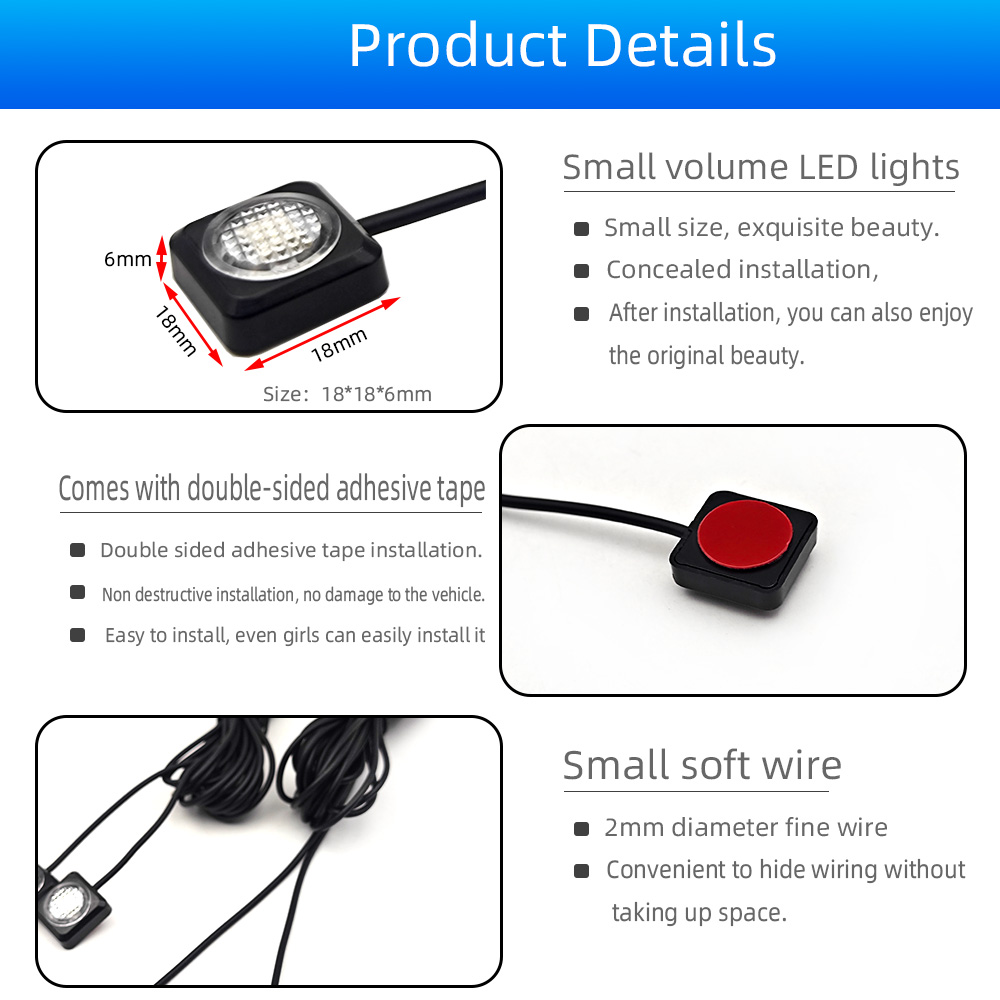 Luz para reposapiés de coche c - Car Footwell Light Rgb Bluetooth reseña y precio