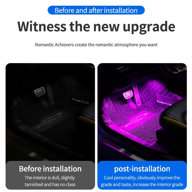 Tira de Luces LED de Neón para - Car Ambient Light Kit With Remote reseña y precio