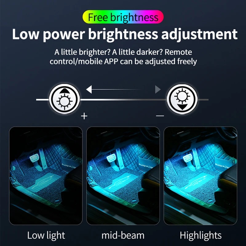 Tira de Luces LED de Neón para - Car Ambient Light Kit With Remote reseña y precio