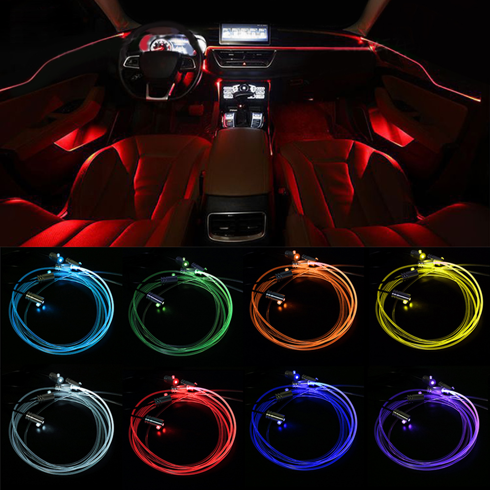 Tiras LED RGB de 12V y 6m, luz - Car Dashboard Light Fiber Optic reseña y precio