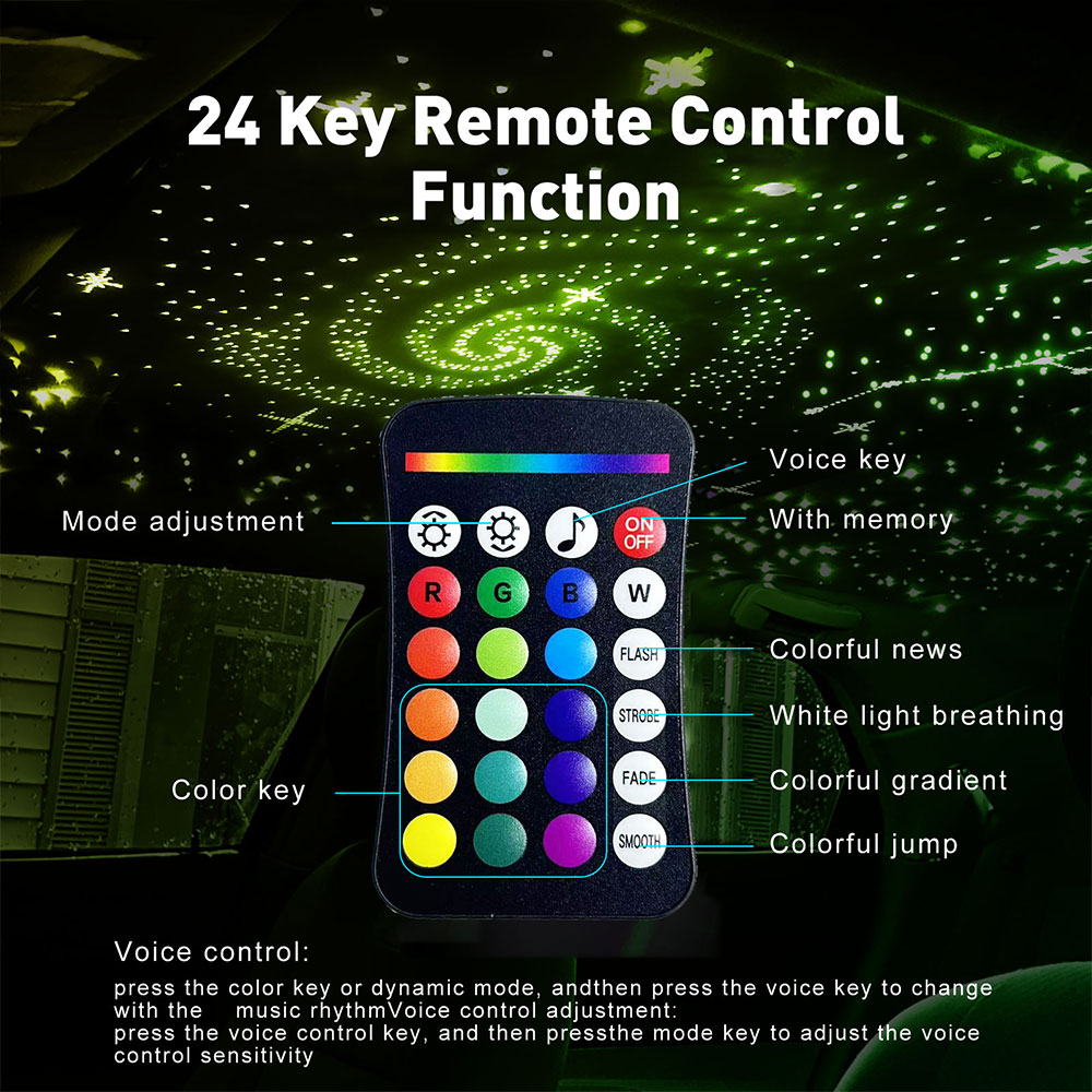 Luz de techo para coche RGBW 1 - Car Roof Star Light Fiber Optic reseña y precio