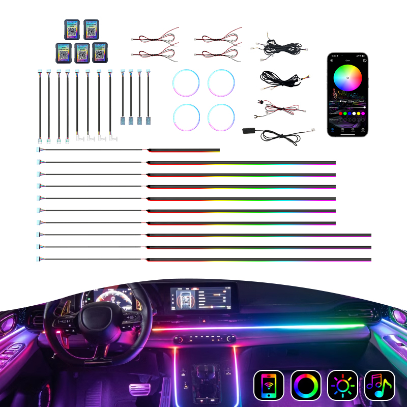 Kit de luces ambientales para  - Car Ambient Lighting 18 In 1 reseña y precio