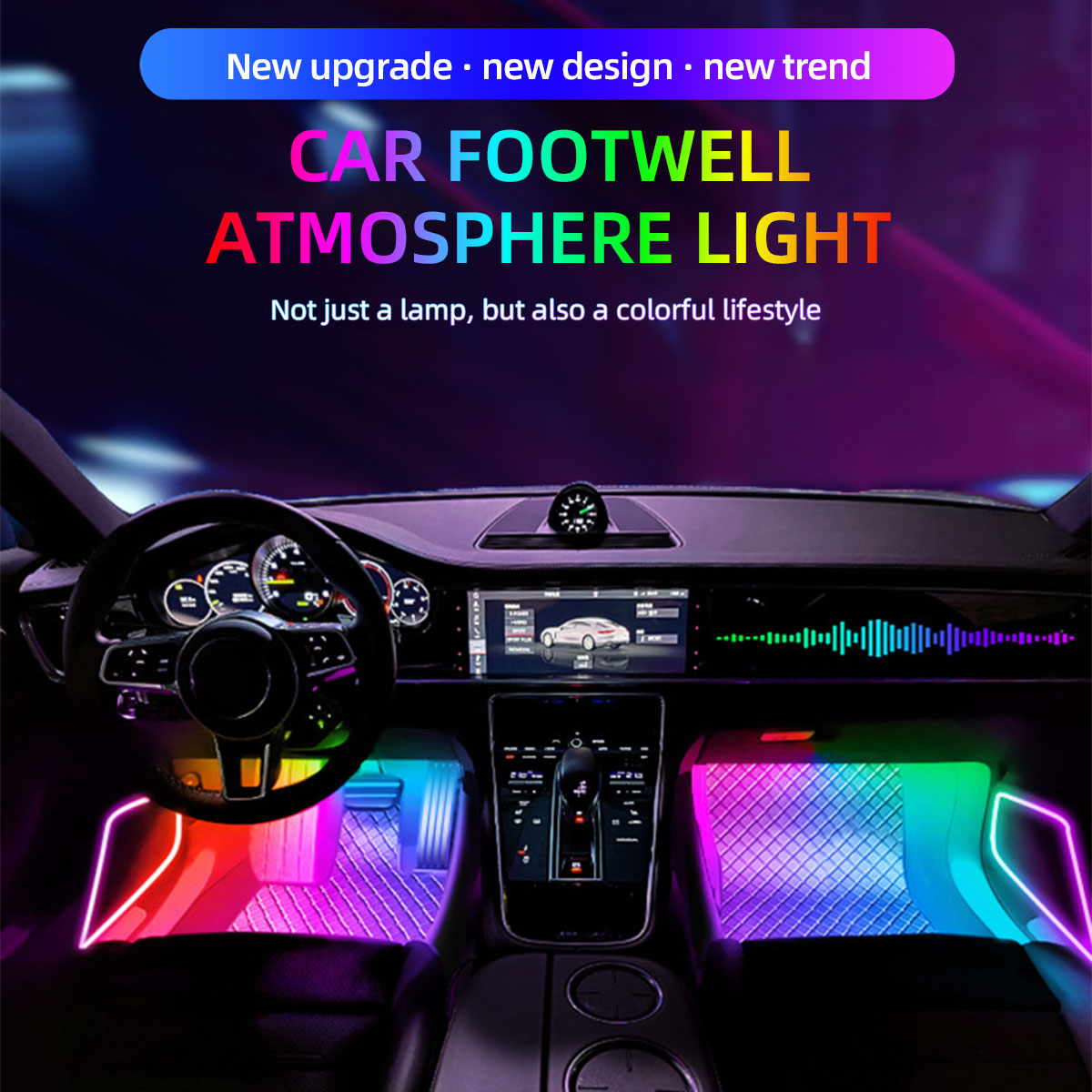 Lámpara Decorativa de Ambiente - Car Interior Neon Light Usb reseña y precio