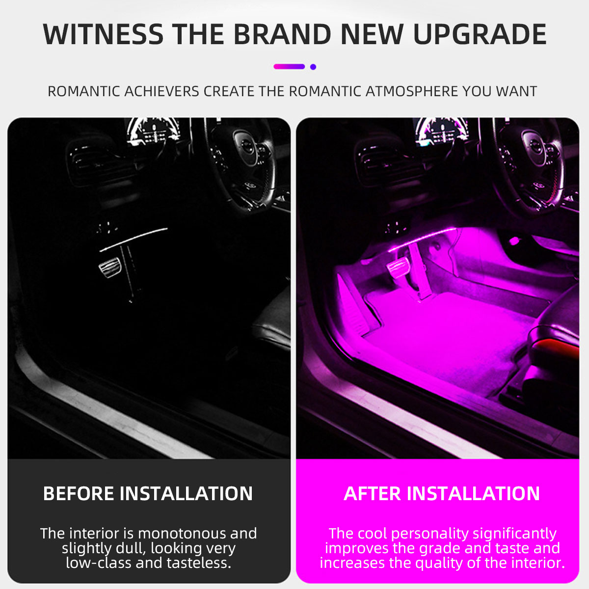 Lámpara Decorativa de Ambiente - Car Interior Neon Light Usb reseña y precio
