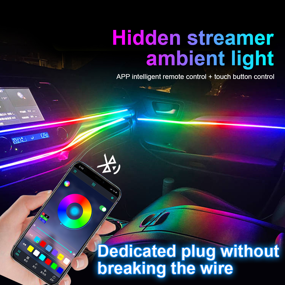 El más nuevo LED oculto luz am - Car Ambient Lighting 18 In 1 reseña y precio