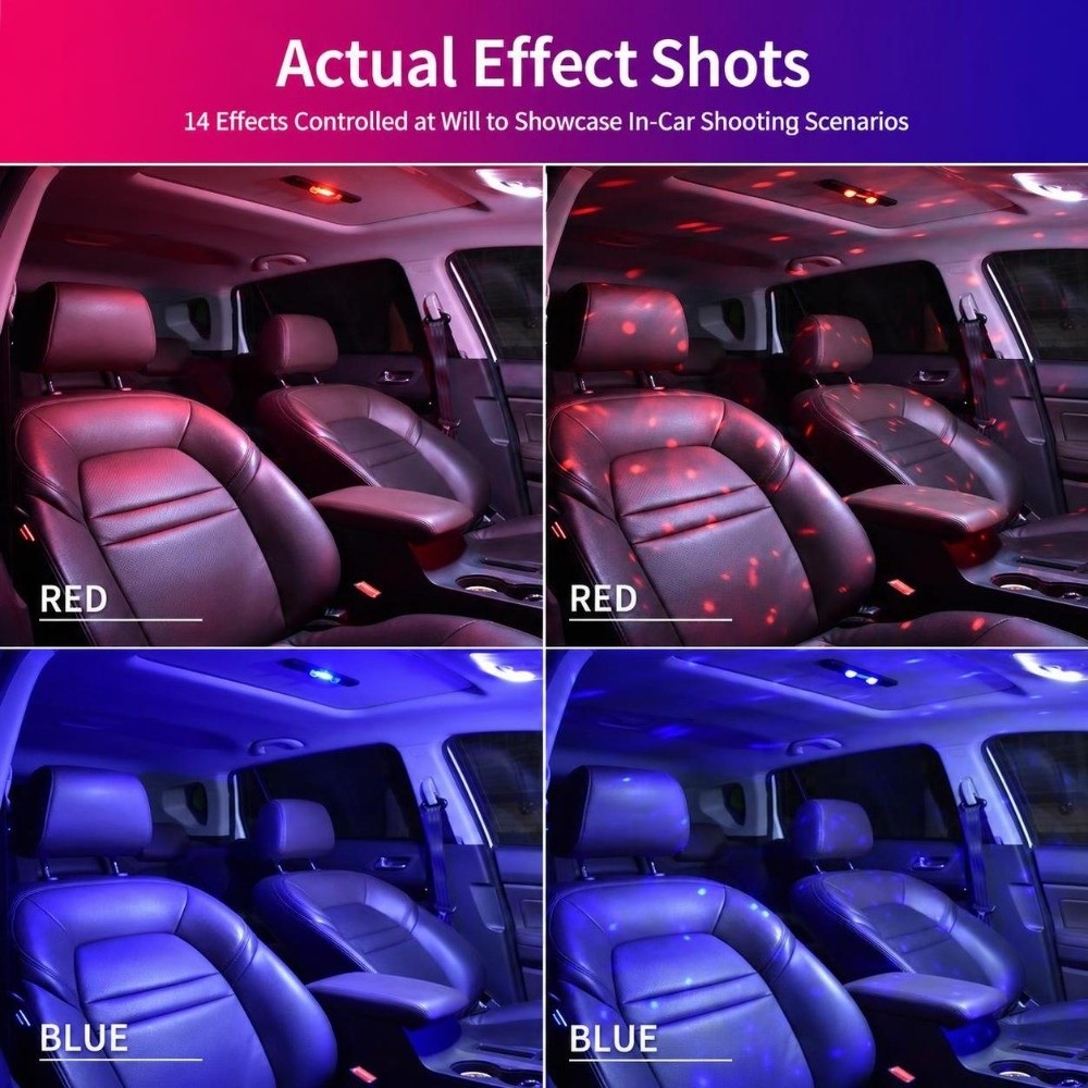 Luz ambiental interior para co - Car Ambient Light Sound Activated reseña y precio