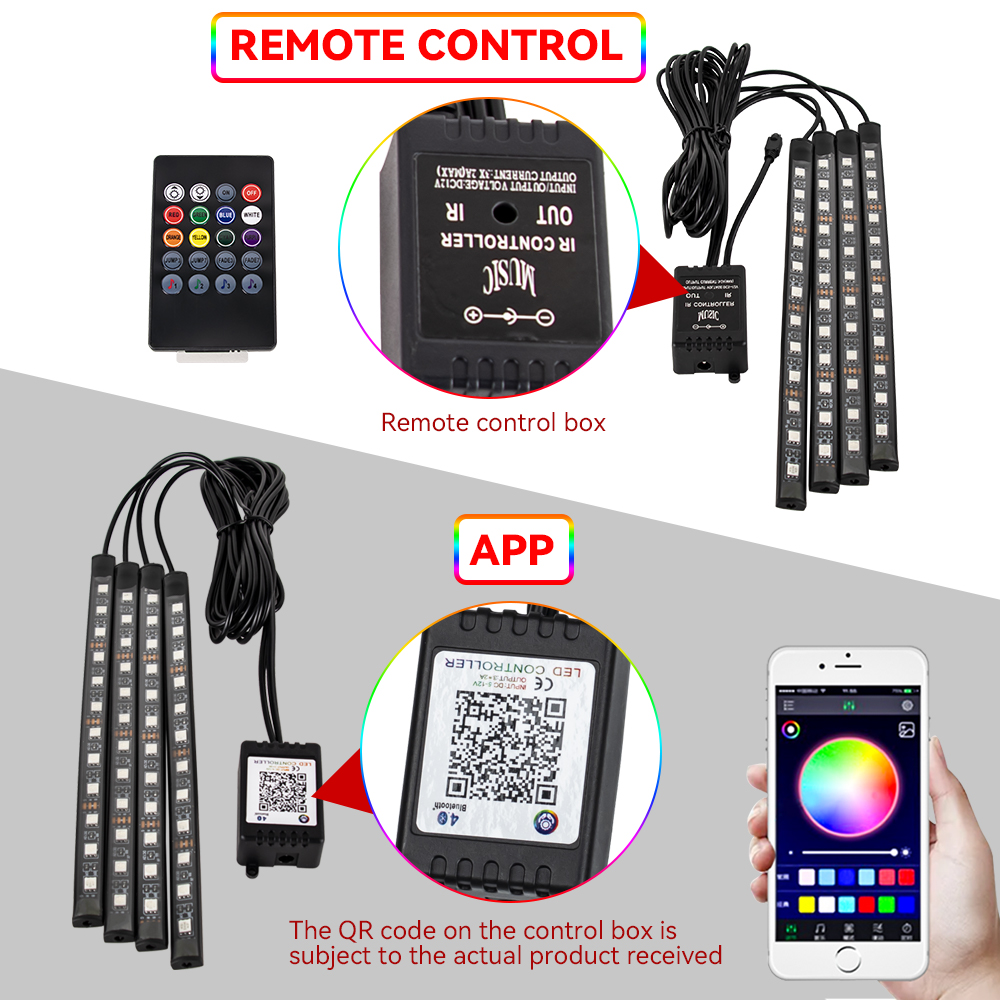 Kit de luz LED RGB para pie de - Car Led Strip 12V Waterproof reseña y precio