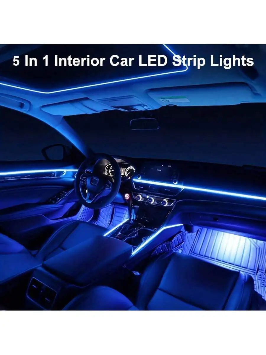 Luces interiores para coche, b - Car Ambient Light Kit With Remote reseña y precio