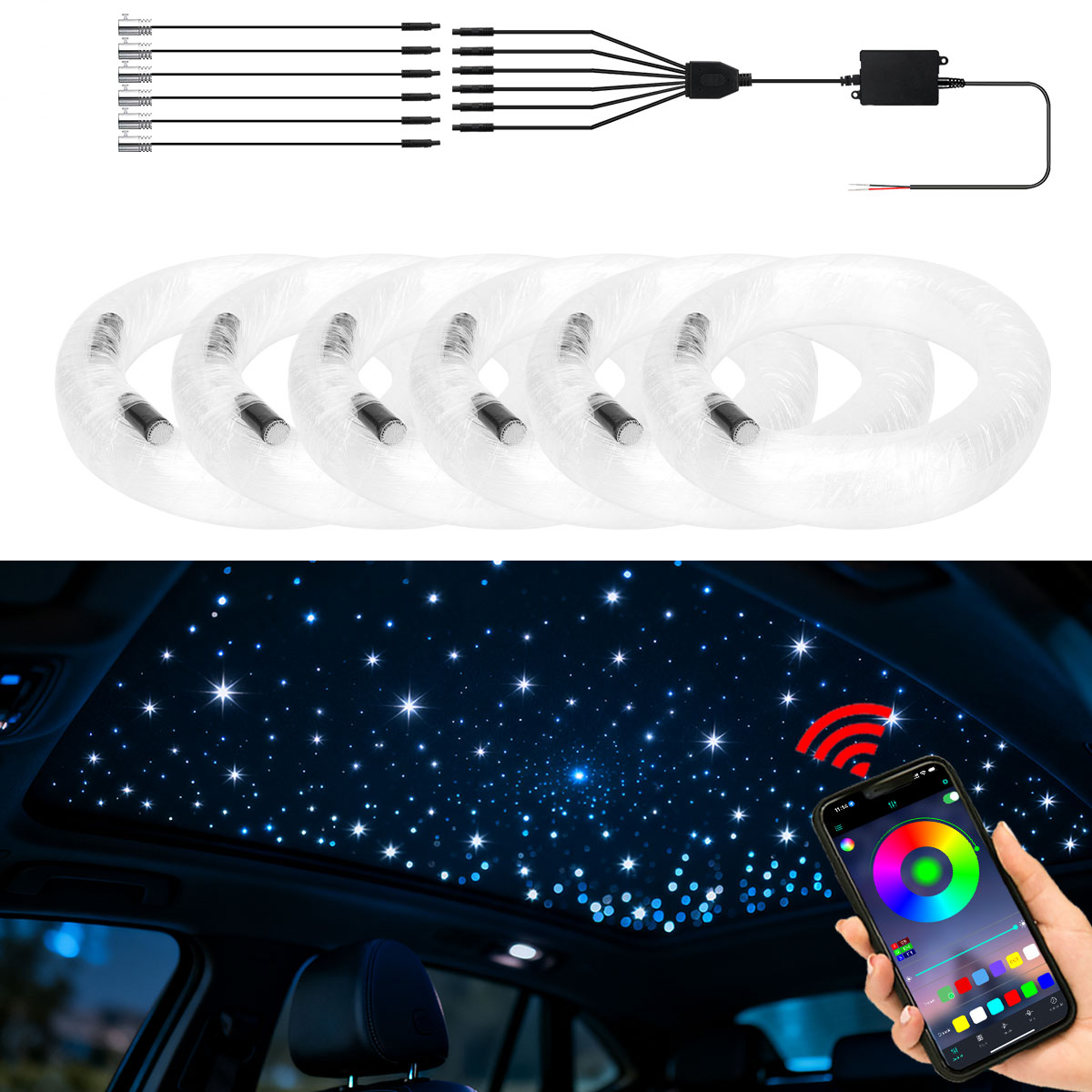 Luz Ambiental de Techo para Au - Car Roof Star Light Fiber Optic reseña y precio