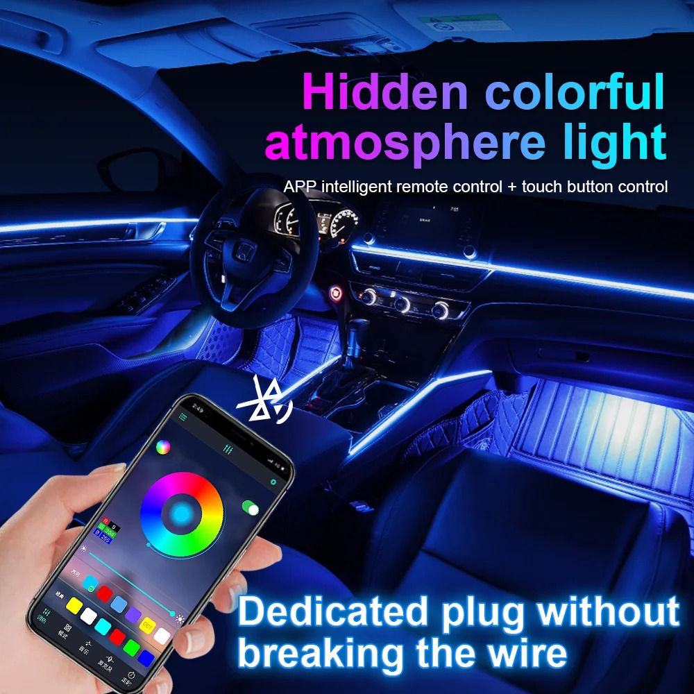 Tira de luces LED acrílicas pa - Car Ambient Light Door Panel Acrylic reseña y precio