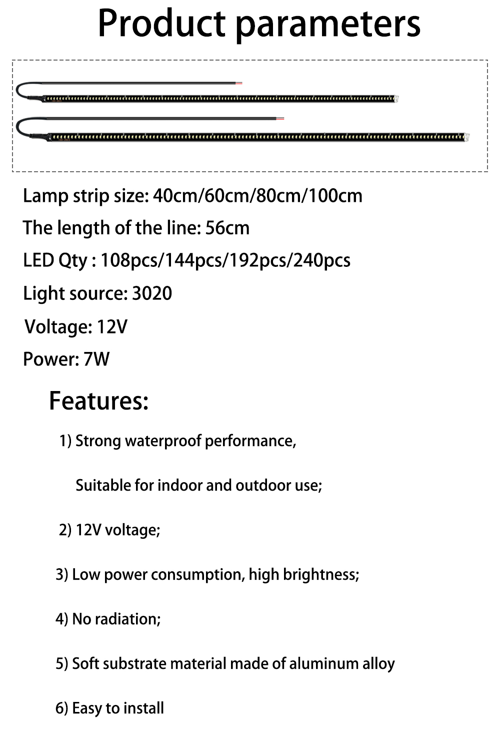 Luz LED lateral para coche, ti - Car Led Strip 12V Waterproof reseña y precio