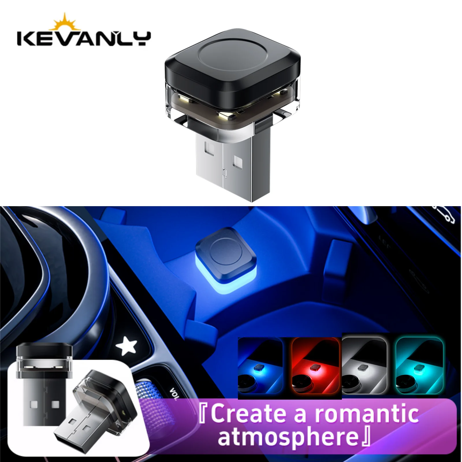 1x Luz LED USB para Auto, Lámp - Car Interior Led Strip App Control reseña y precio