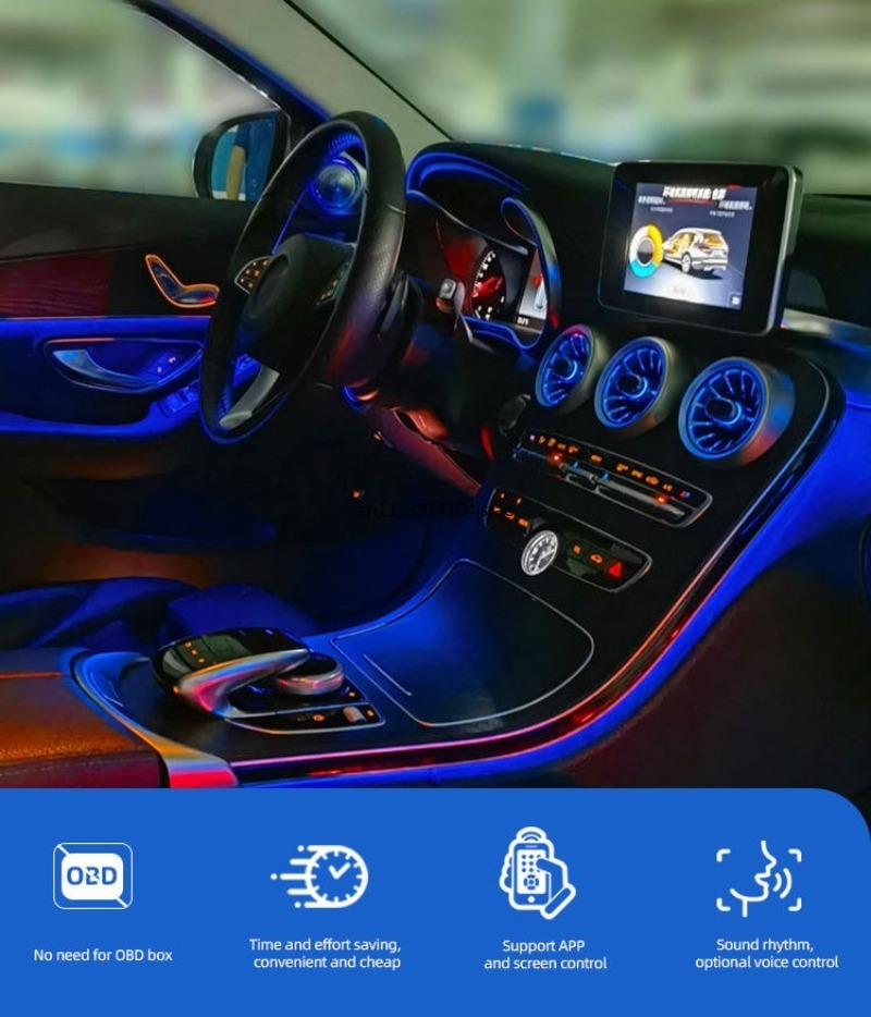 Kit de Actualización de Luz Am - Car Ambient Lighting 64 Color reseña y precio