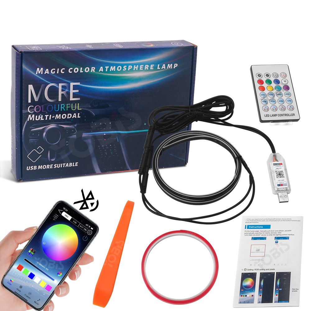 Luces LED de Ambiente para Aut - Car Ambient Lighting 64 Color reseña y precio