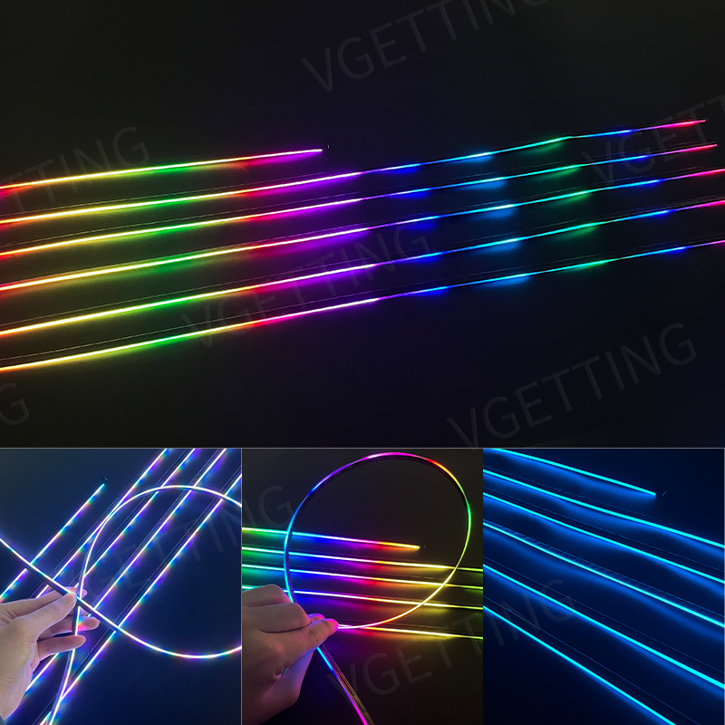 Luces ambientales interiores d - Car Dashboard Light Fiber Optic reseña y precio