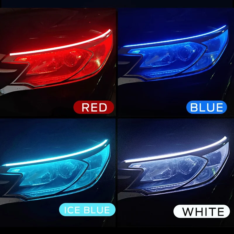 2 uds 12V tira guía Led faro p - Car Led Strip 12V Waterproof reseña y precio