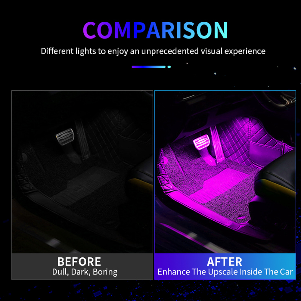 Luz LED de neón para coche, lu - Car Interior Neon Light Usb reseña y precio