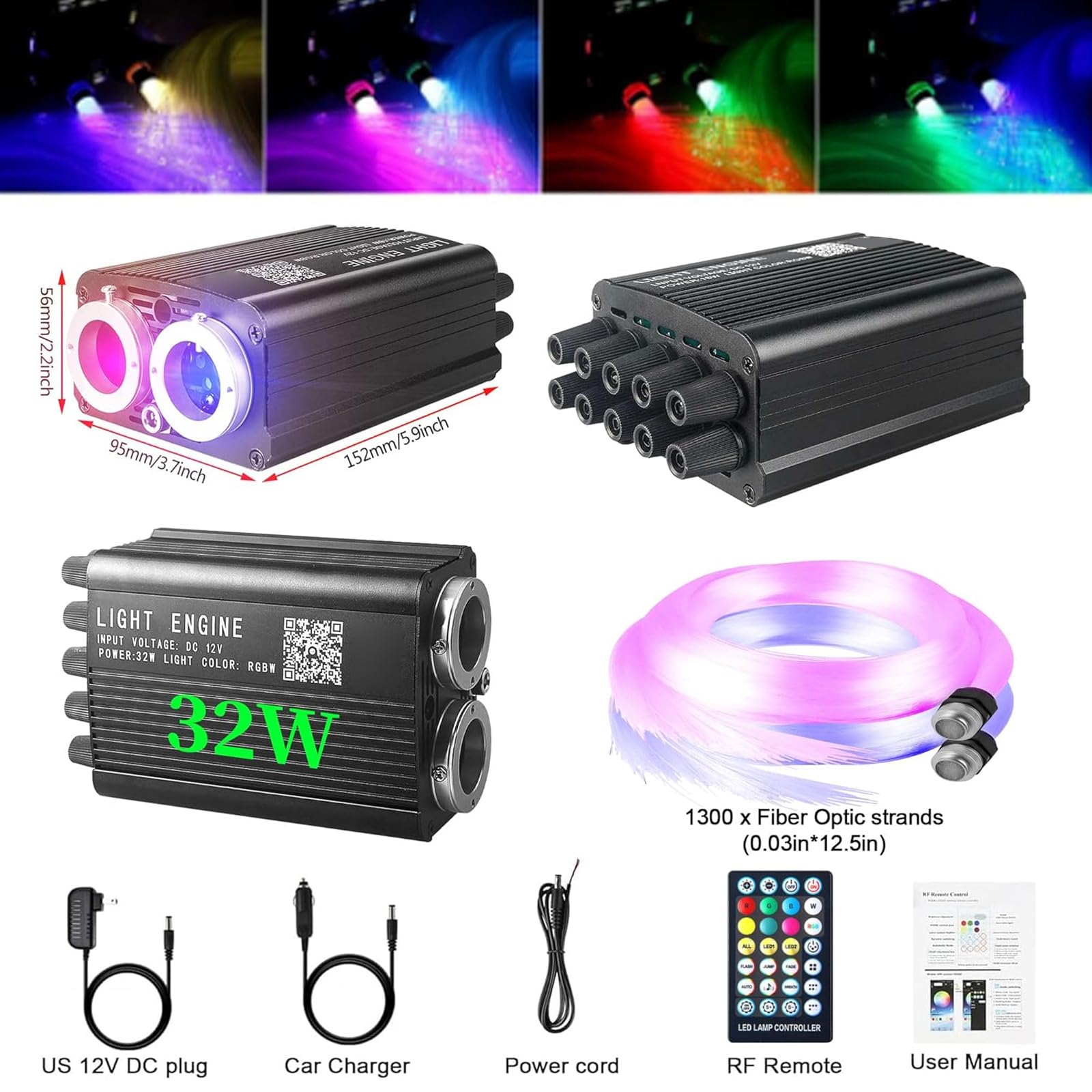 Kit de luz de estrella para te - Car Roof Star Light Fiber Optic reseña y precio