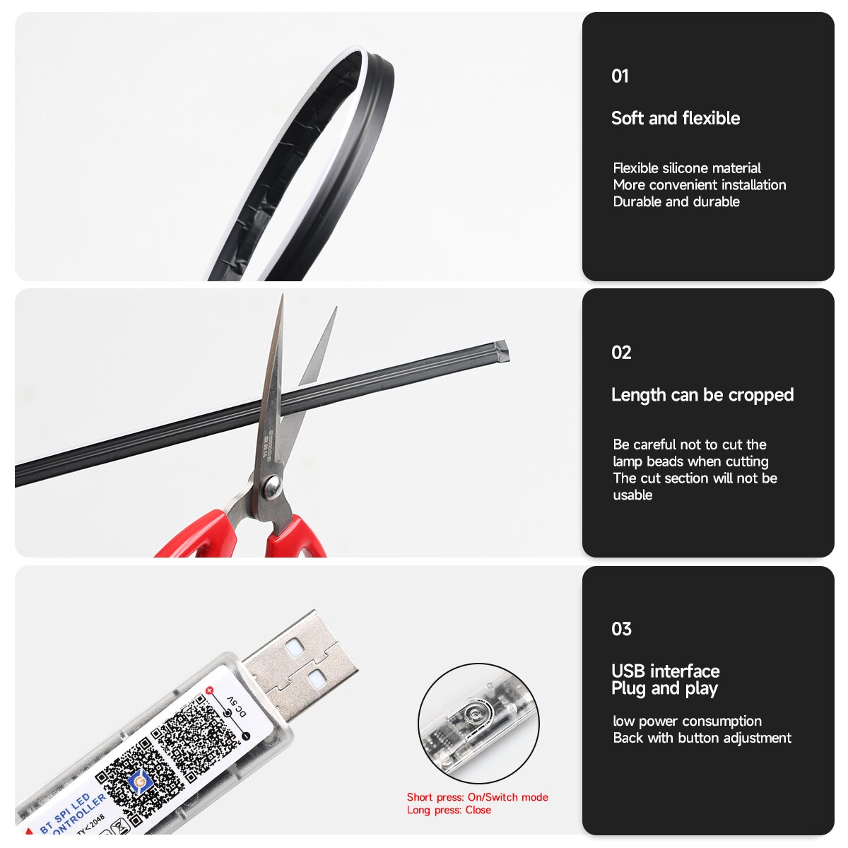 Tiras LED Acrílicas de 64 Colo - Car Interior Led Strip App Control reseña y precio