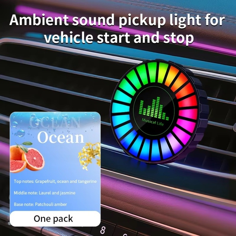 Luz ambiental recargable para  - Car Ambient Light Sound Activated reseña y precio