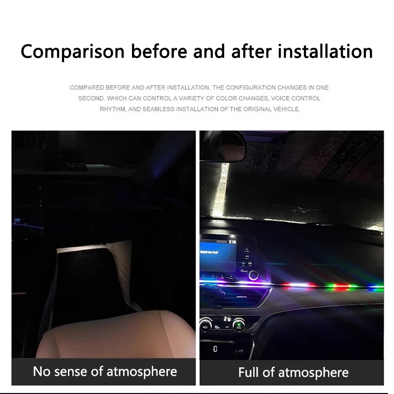 Lámpara LED colorida para Inte - Car Ambient Light Kit With Remote reseña y precio