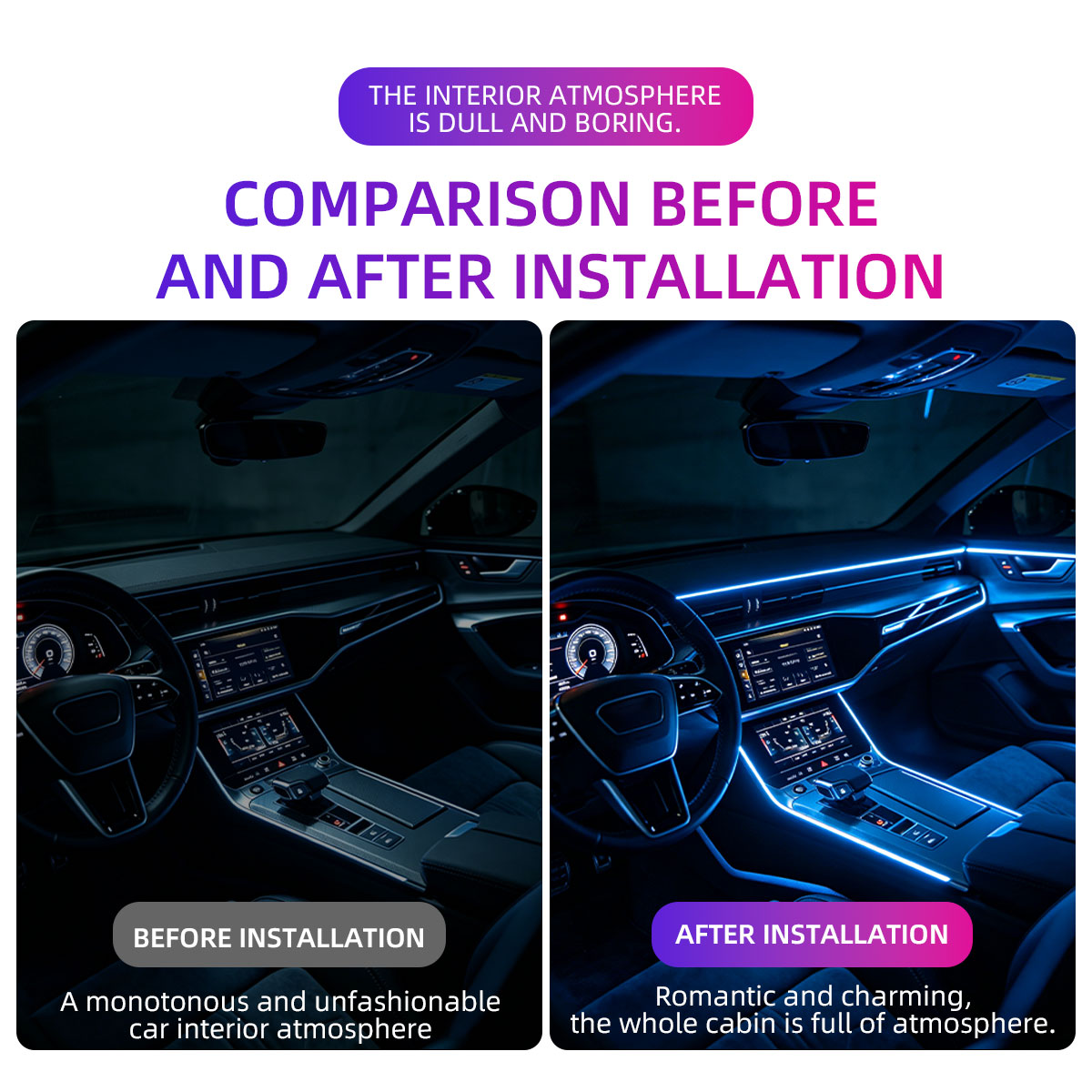 Tira de Luz Ambiental de Fibra - Car Dashboard Light Fiber Optic reseña y precio